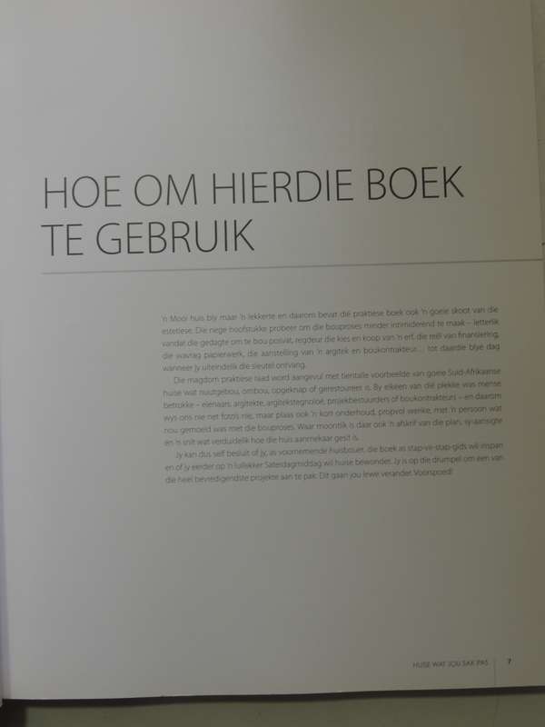 Huise Wat Jou Sak Pas- Frieda Le Roux   AFRIKAANS
