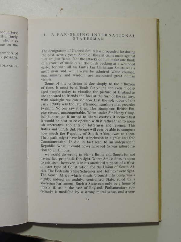 Jan Smuts Remembered: A Centennial Tribute - ed Zelda Friendlander
