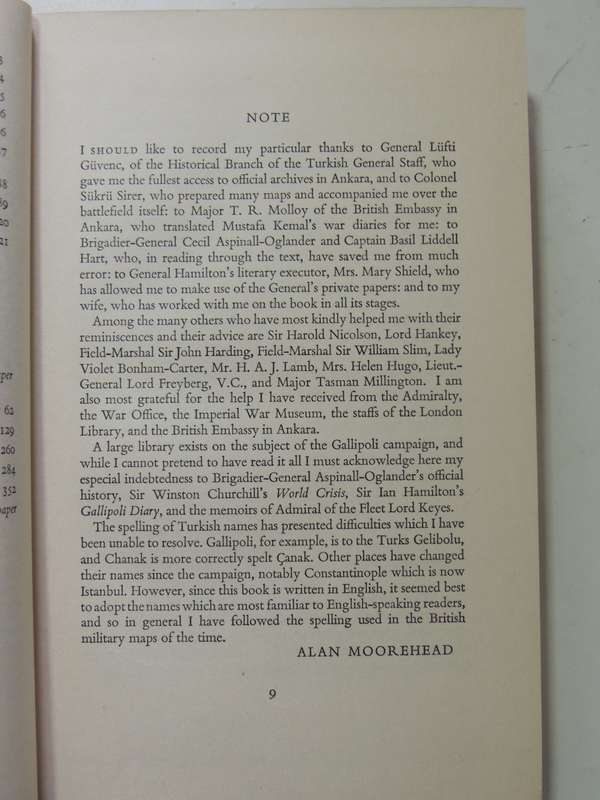 Gallipoli - Alan Moorehead   1st Edition 1956