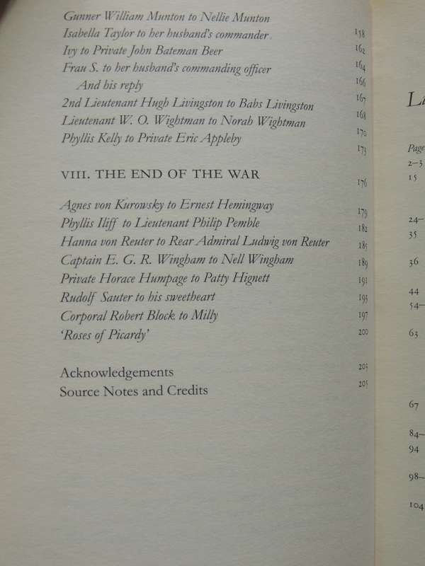 Love Letters Of The Great War - ed Mandy Kirkby