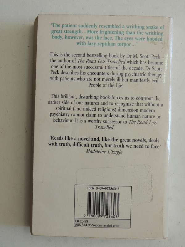 People Of The Lie: The Hope For Healing Human EvilM. Scott Peck