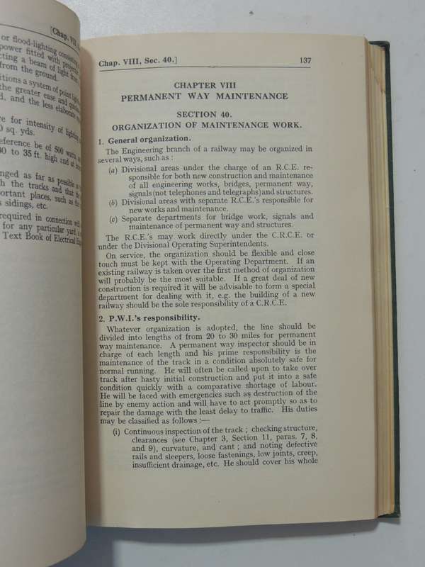 Notes On Military Railway Engineering Part II: Engineering1940