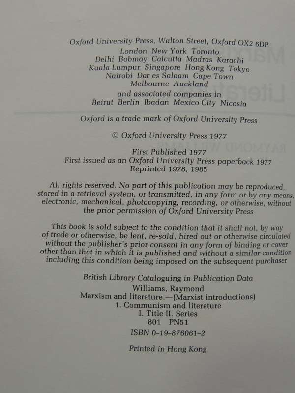 Marxism And Literature - Raymond Williams