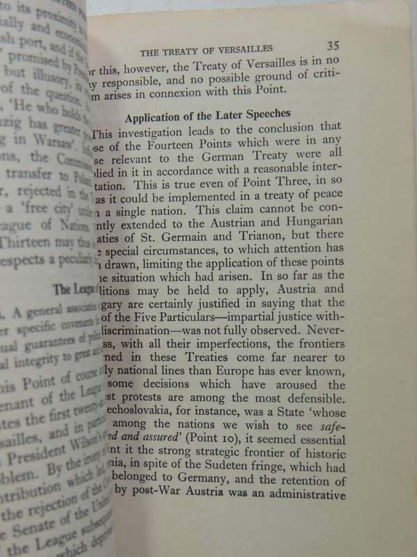 The Fourteen Points And The Treaty Of Versailles - G.M. Gathorne-Hardy