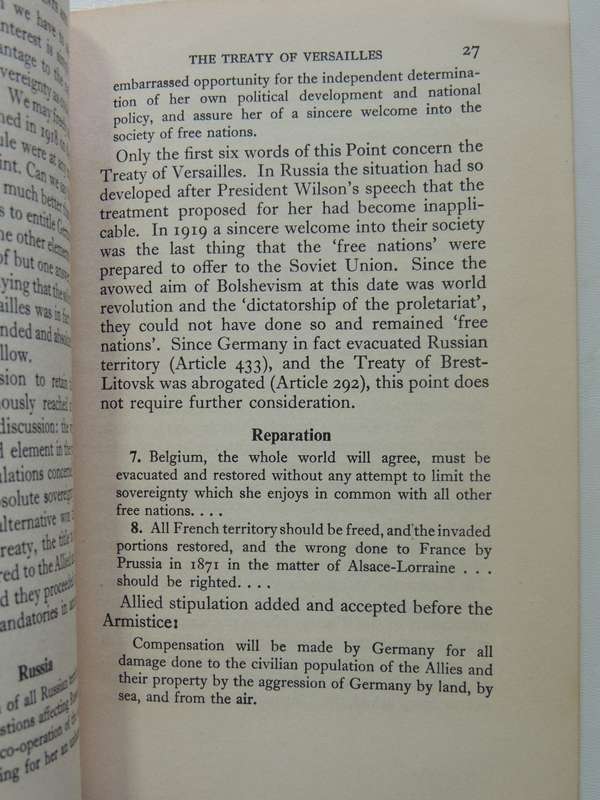 The Fourteen Points And The Treaty Of Versailles - G.M. Gathorne-Hardy