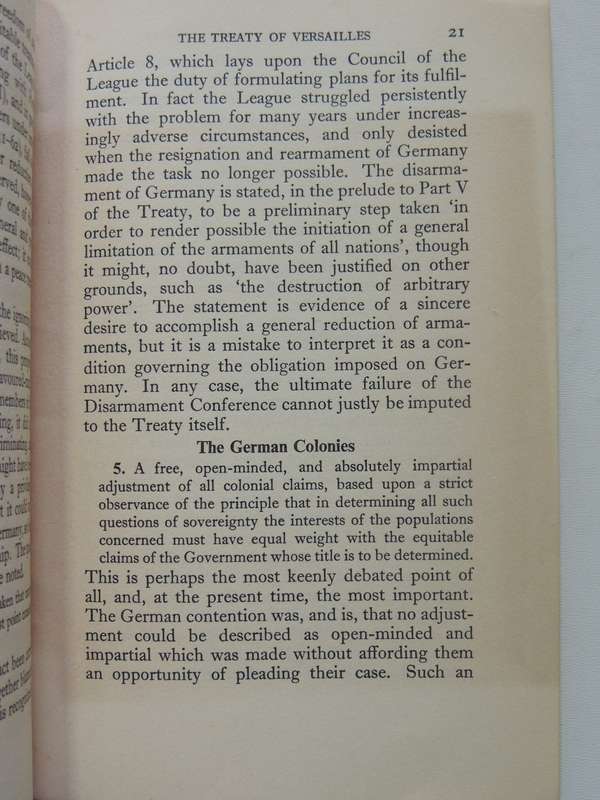 The Fourteen Points And The Treaty Of Versailles - G.M. Gathorne-Hardy