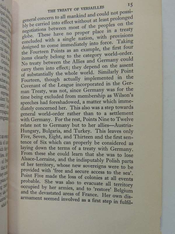 The Fourteen Points And The Treaty Of Versailles - G.M. Gathorne-Hardy