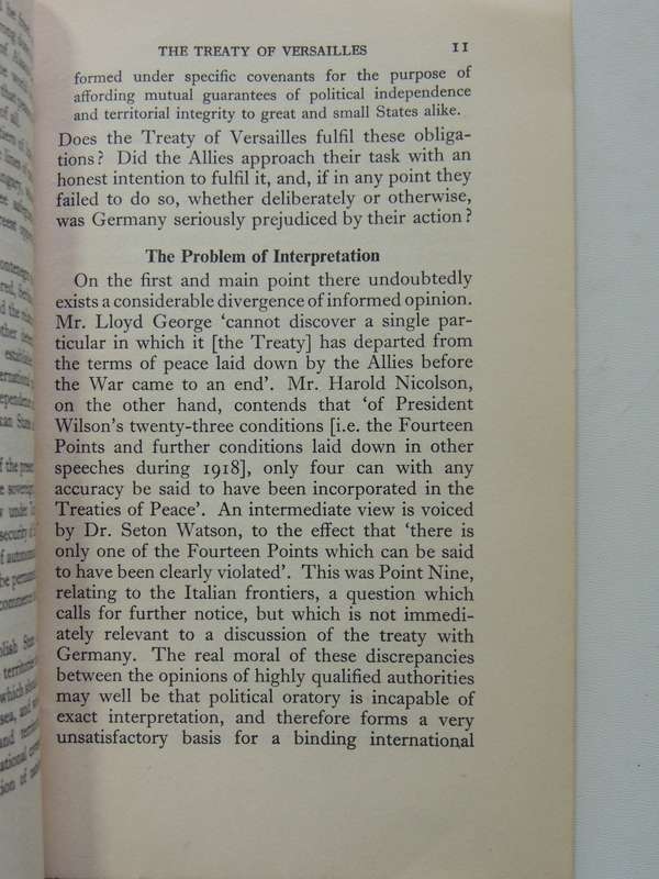 The Fourteen Points And The Treaty Of Versailles - G.M. Gathorne-Hardy
