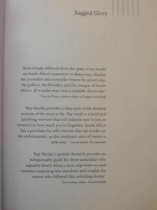 Ragged Glory: The Rainbow Nation In Black And White - Ray Hartley   (inscribed)