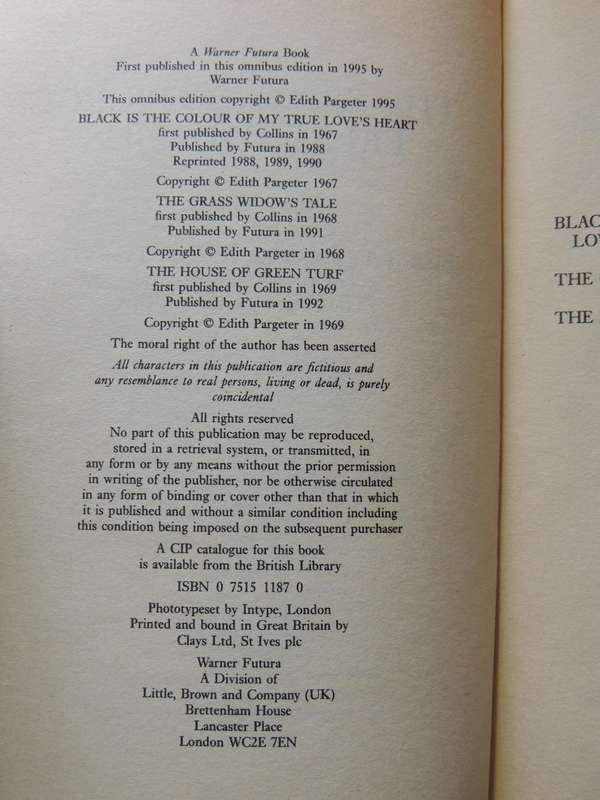 The Second George Felse Omnibus (Black Is The Colour Of My True Love's Heart, The Grass Widow's Tale