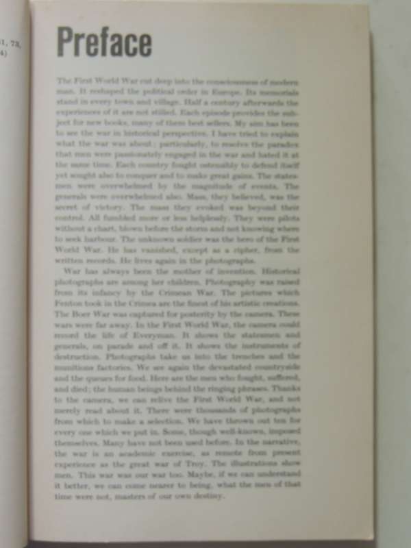 The First World War: An Illustrated History - A.J.P. Taylor