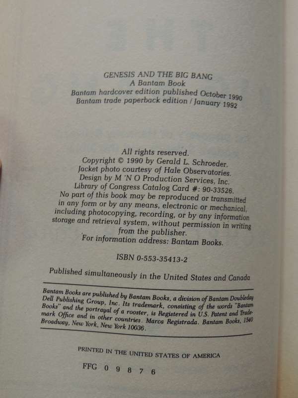 Genesis And The Big Bang: The Discovery Of Harmony Between Modern Science &Bible - Gerald Schroeder