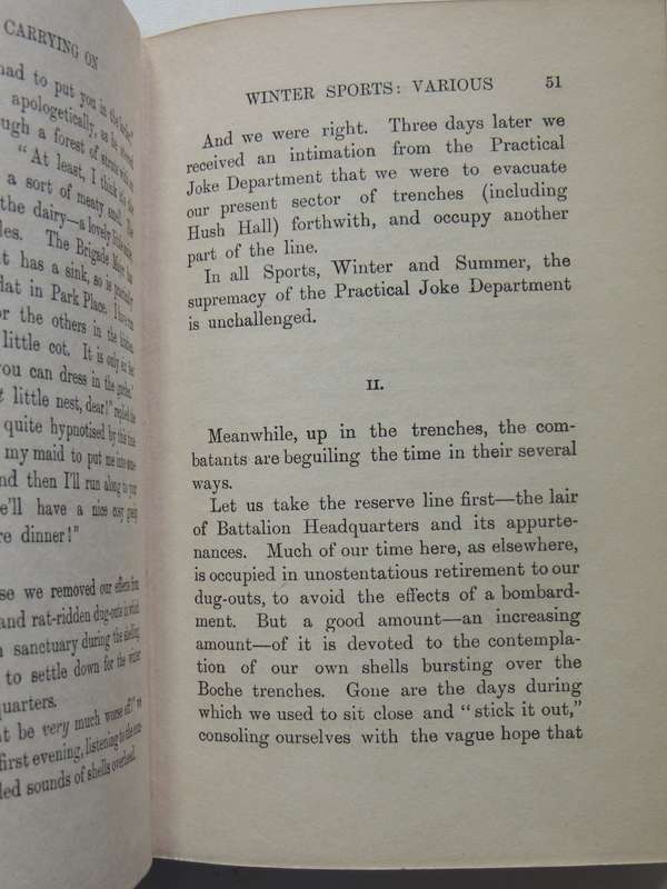 Carrying On - After The First Hundred Thousand - Ian Hay    1917 1st Edition