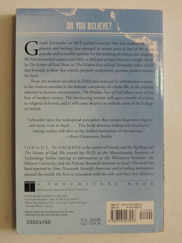 The Hidden Face Of God: Science Reveals The Ultimate Truth - Gerald L. Schroeder