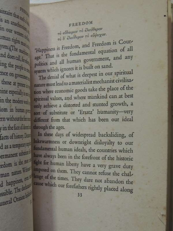 Freedom: Being The Rectorial Address Delivered At St. Andrews University Oct. 17th, 1934 - JC Smuts