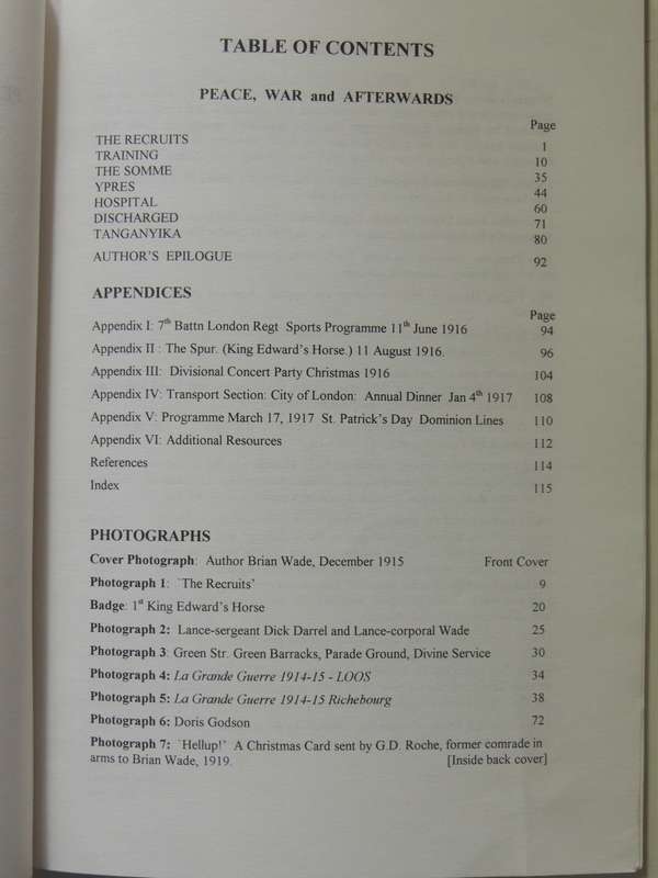 Peace, War And Afterwards 1914-1919: A Young Man's Letters Wrtten Chiefly To His Mother - Brian Wade