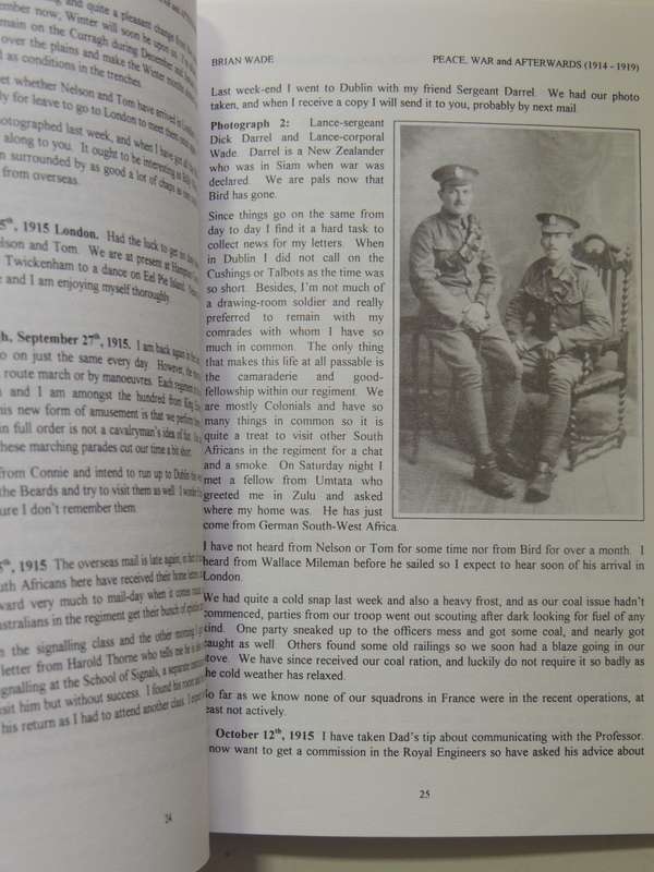 Peace, War And Afterwards 1914-1919: A Young Man's Letters Wrtten Chiefly To His Mother - Brian Wade
