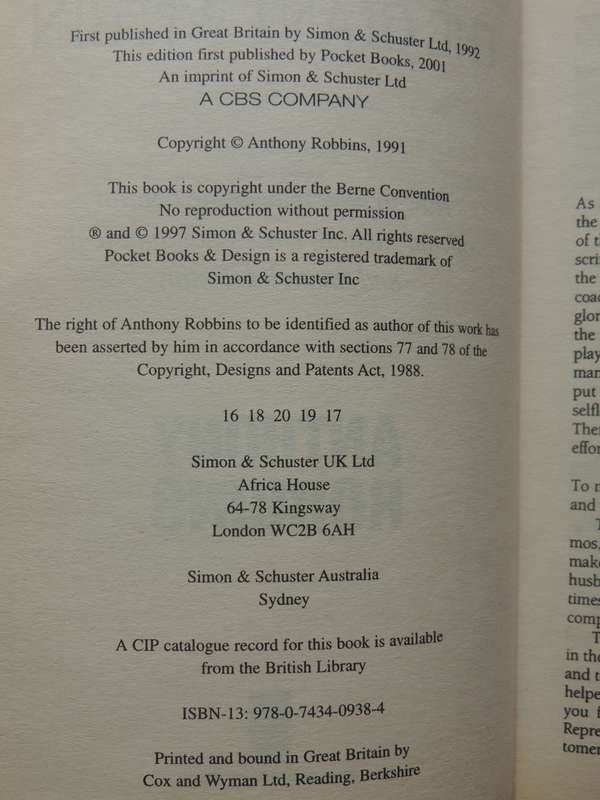 Awaken the Giant Within, How to Take Control of ..Mental, Emotional, Physical & Financial  A Robbins