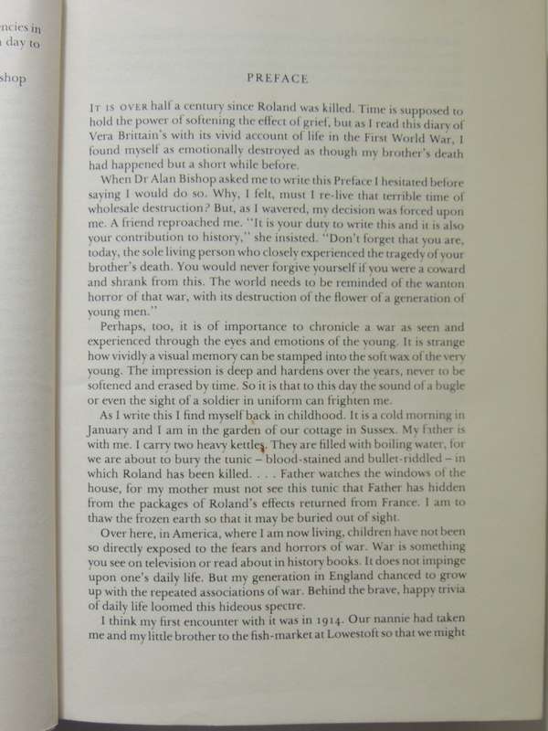 Chronicles Of Youth: Vera Brittain's War Diary 1913-1917 - ed Alan Bishop
