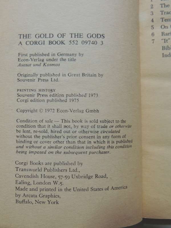 The Gold Of The Gods - Erich Von Daniken