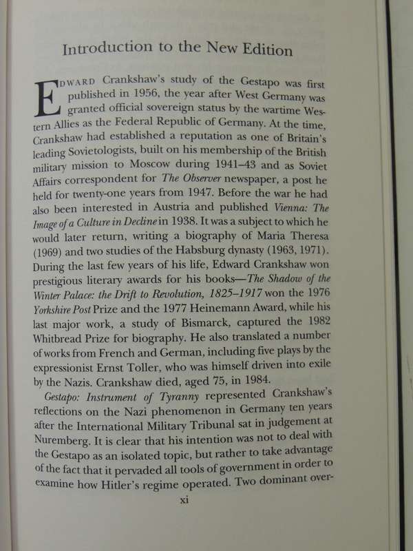 Gestapo: Instrument Of Tyranny - Edward Crankshaw