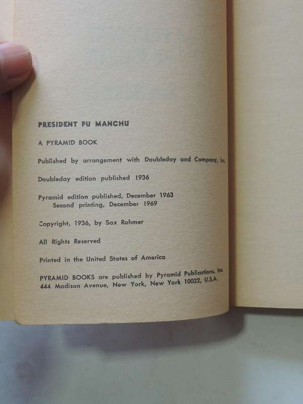 President Fu Manchu -  Sax Rohmer
