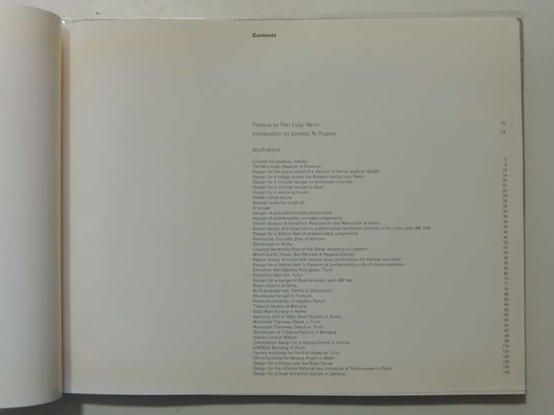 The Works Of Pier Luigi Nervi    FIRST EDITION, 1957