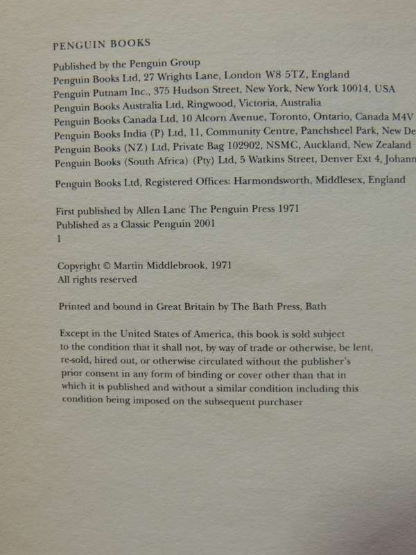 The First Day On The Somme - Martin Middlebrook
