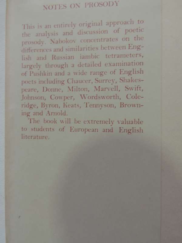 Notes on Prosody - Vladimir Nabokov   1965
