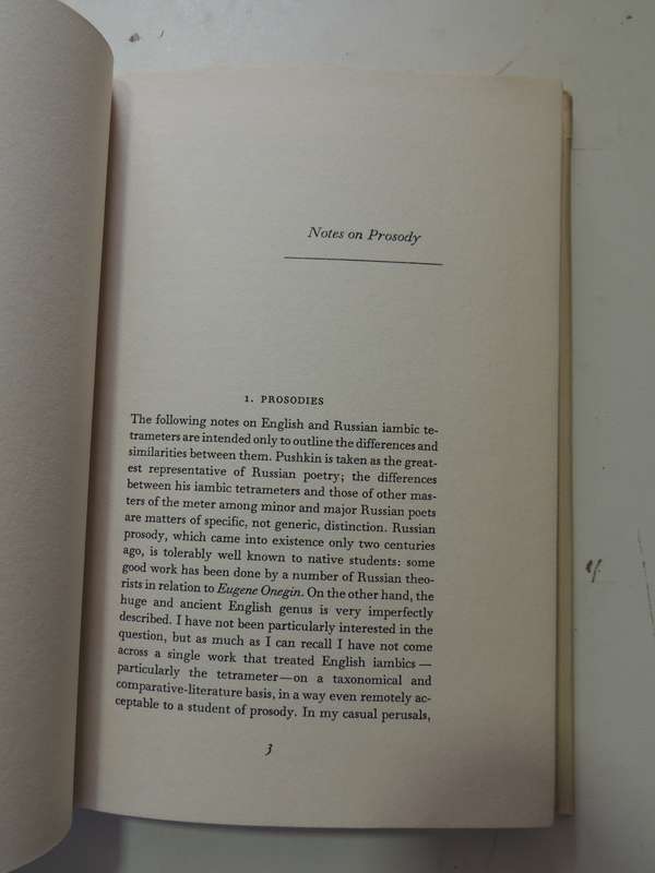 Notes on Prosody - Vladimir Nabokov   1965