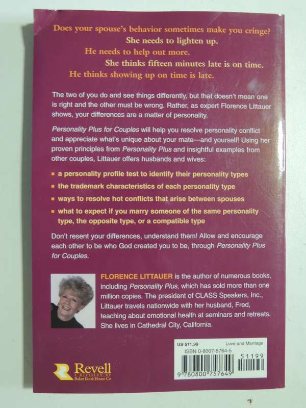 Personality Plus for Couple, Understanding Yourself and the One You Love - Florence Littauer