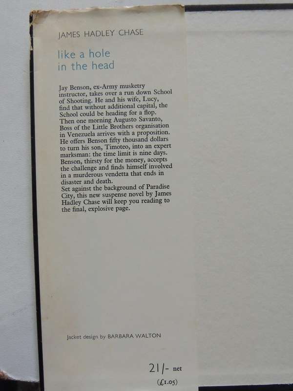 Like A Hole In The Head - James Hadley Chase   1st UK Edition 1970