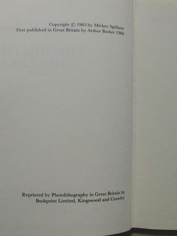 The Death Dealers - Mickey Spillane   1st UK Edition 1965