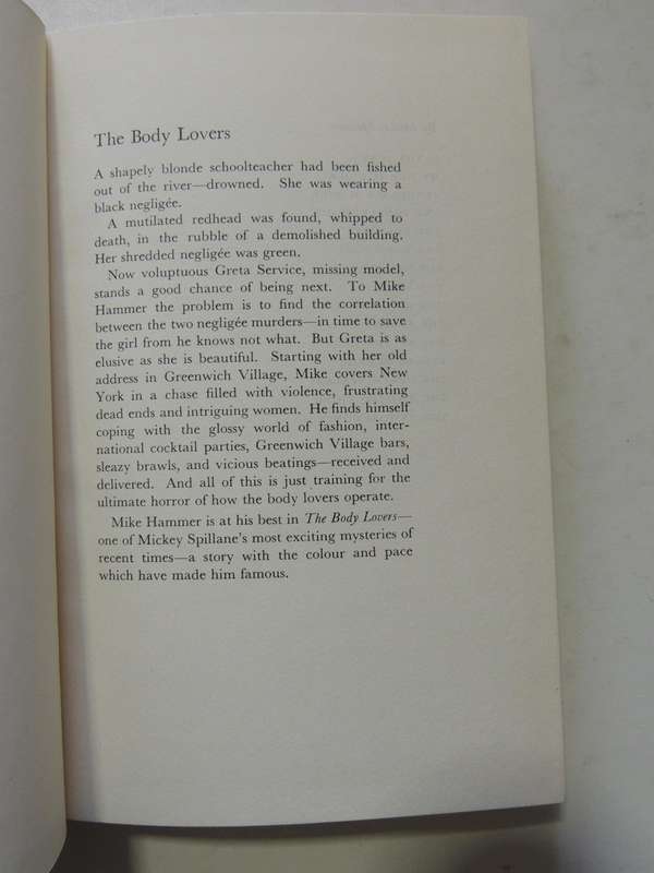 The Body Lovers - Mickey Spillane    1st UK Edition 1967