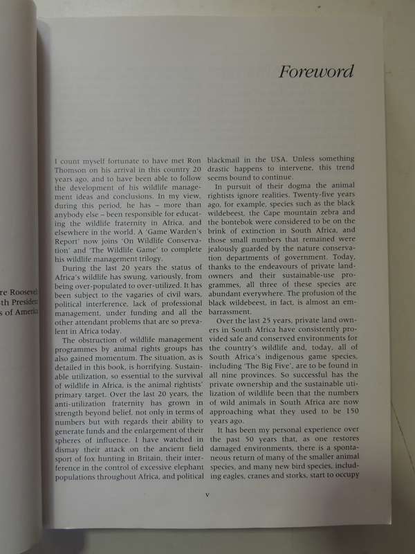 A Game Warden's Report, The State of Wildlife in Africa at the Start of the Millenium - Ron Thomson