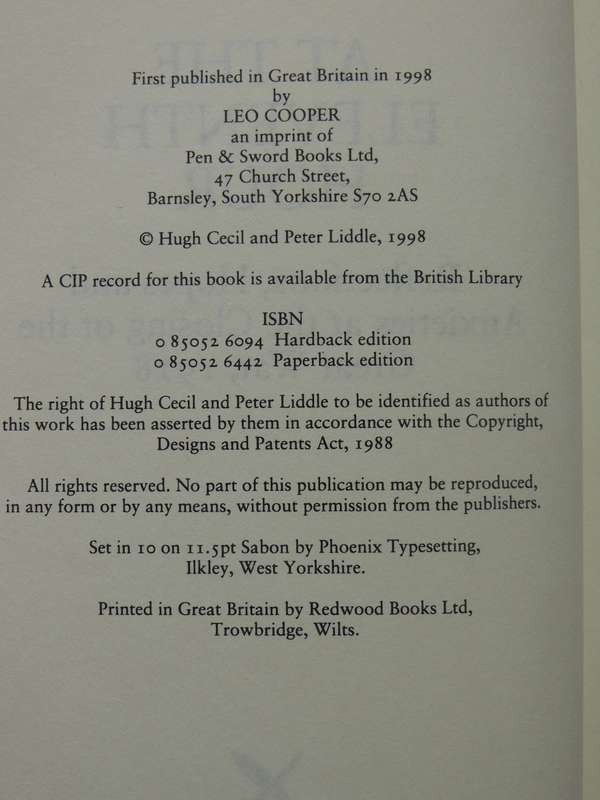 At The Eleventh Hour: Reflections,Hopes & Anxieties At The Closing Of The Great War 1918- Hugh Cecil