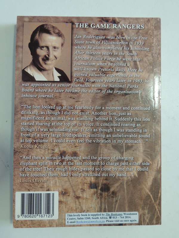 The Game Rangers, A Bundle of Authentic Stories from the African Bush - Jan Roderigues   SIGNED