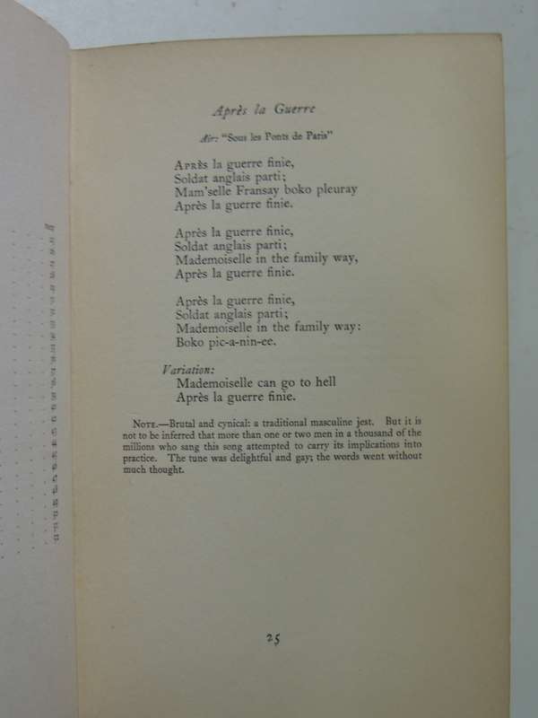 Songs & Slang Of The British Soldier 1914-18 John Brophy,E Partidge   2nd Edition Revised & Enlarged