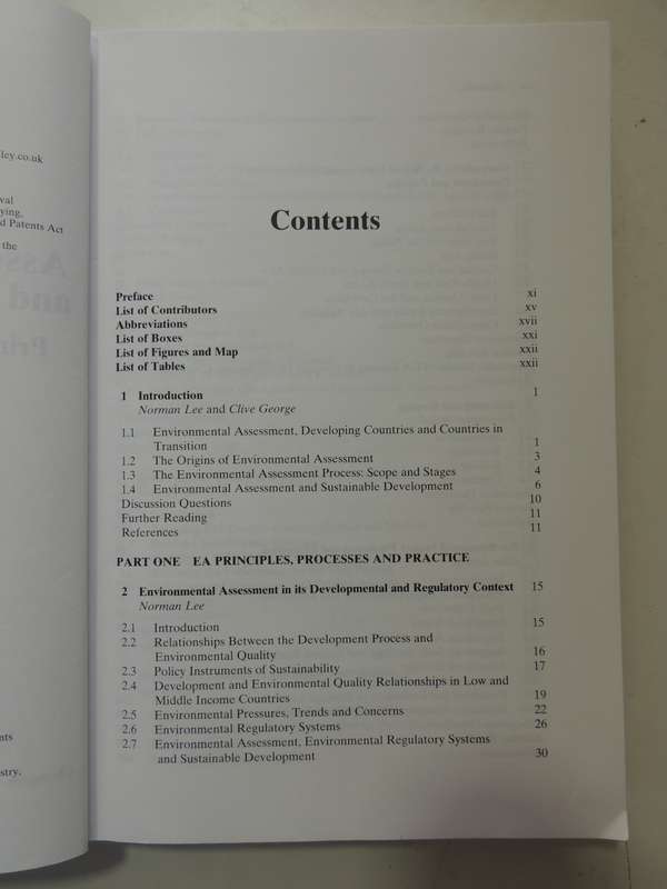 Environmental Assessment in Developing and Transitional Countries - Ed Norman Lee, C George