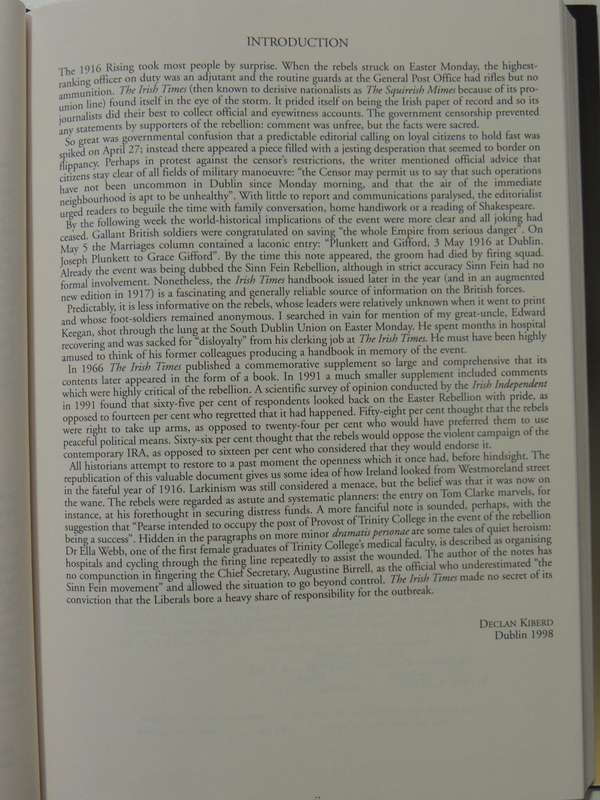 1916: Easter Rebellion Handbook- Introduction by Declan Kiberd