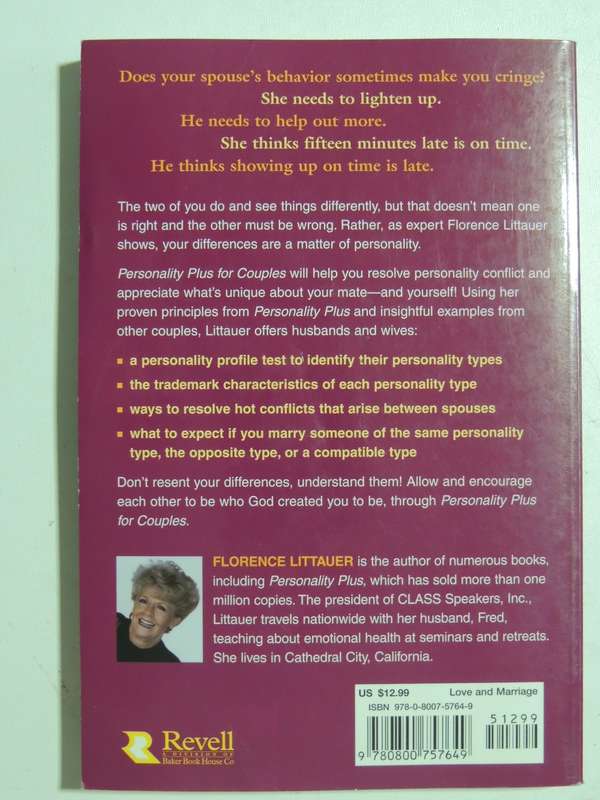 Personality Plus for Couples, Understanding Yourself and the One You Love - Florence Littauer