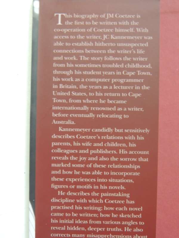 JM Coetzee: A Life In Writing- JC Kannemeyer