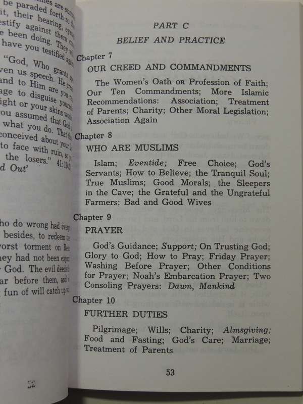 Selections From The Noble Reading: An Anthology Of Passages From The Qur'an - trans Dr. T.B. Irving