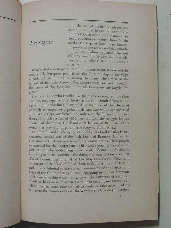 Plantagenet In Africa: Lord Charles Somerset - Anthony Kendal Millar