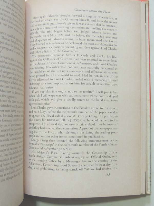Plantagenet In Africa: Lord Charles Somerset - Anthony Kendal Millar