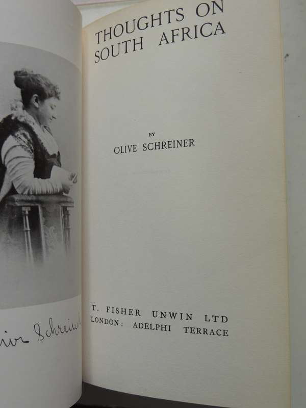 Thoughts On South Africa - Olive Schreiner