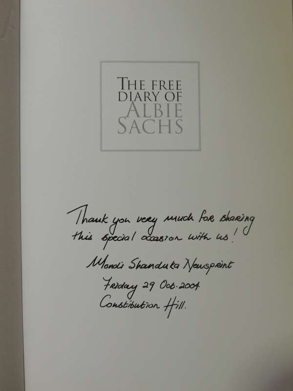 The Free Diary Of Albie Sachs - Albie Sachs & Vanessa September
