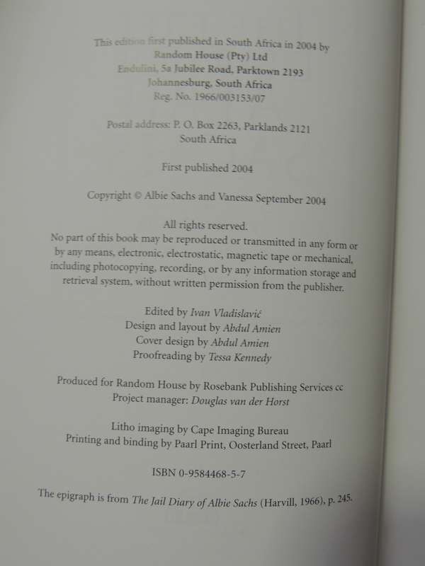 The Free Diary Of Albie Sachs - Albie Sachs & Vanessa September