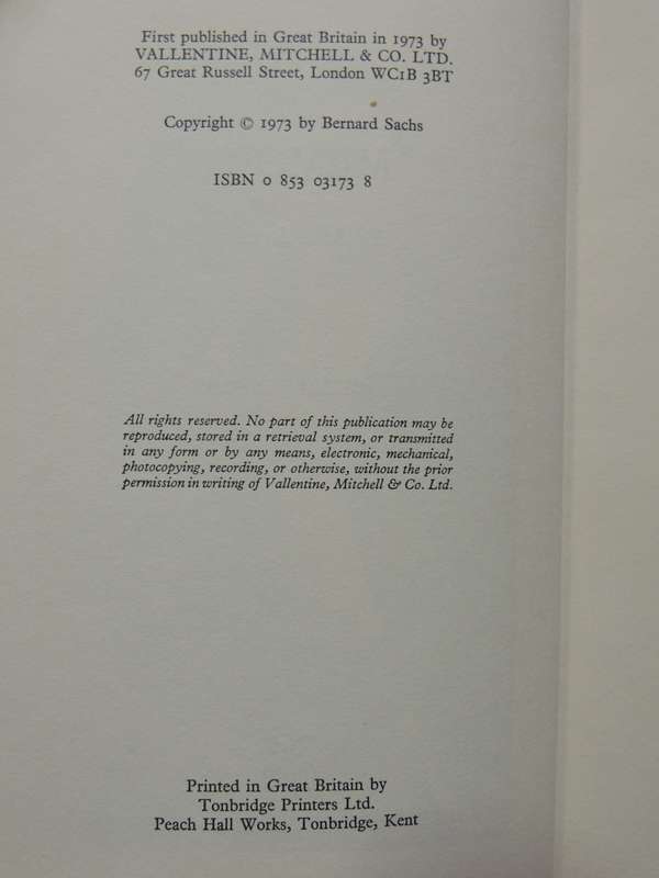 Mist Of Memory: An Autobiography - Bernard Sachs