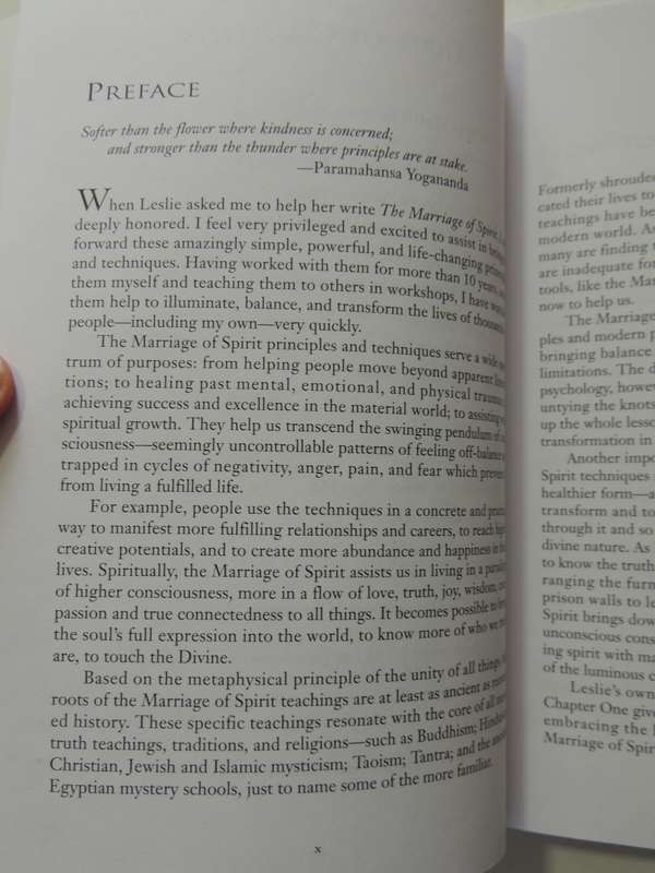 The Marriage of Spirit - Enlightened Living in Today`s World - Leslie Temple-Thurston    SIGNED
